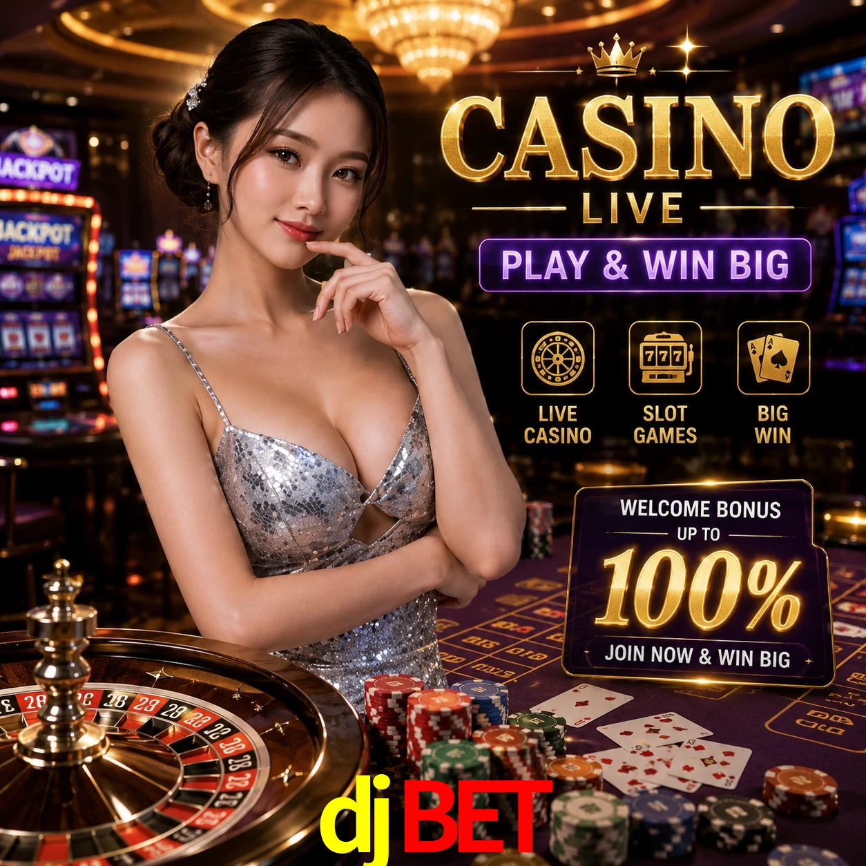 Aplicativo móvel djbet para iOS e Android