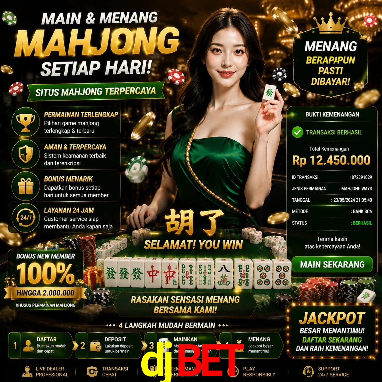Ganhar e sacar na djbet